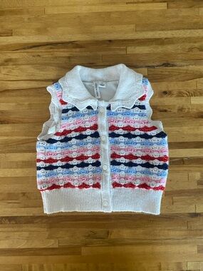 Janie & Jack Crochet Sweater Vest